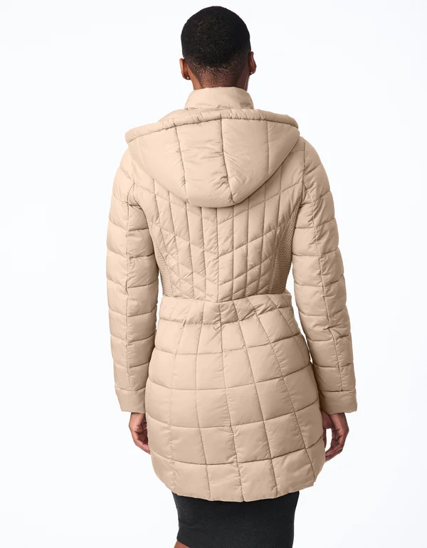 EcoPlume Packable Hooded Walker with Bib Peach Glow - Xs