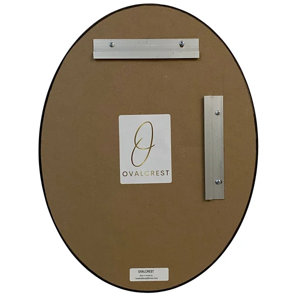 London Framed Oval Mirror - Black Walnut - Black Walnut - 21 1/8x22 x 25 1/8x22