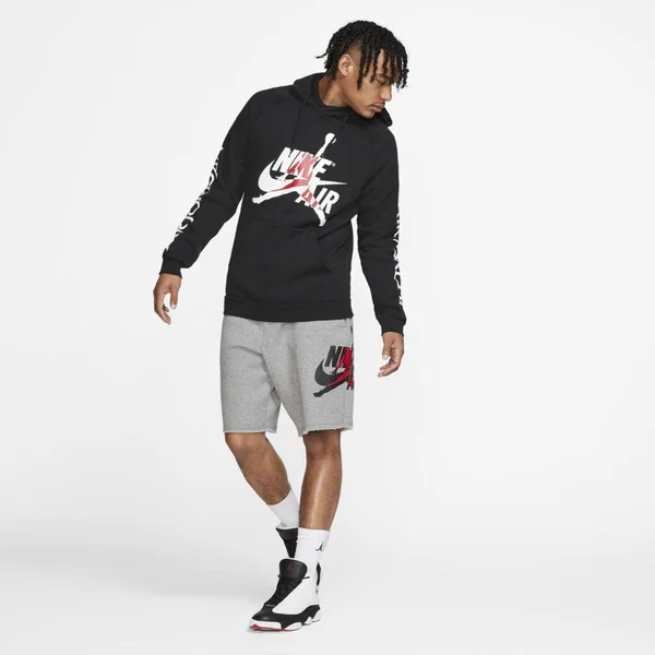 Jordan Jumpman Classics Fleece Hoodie Black/White Size XXL