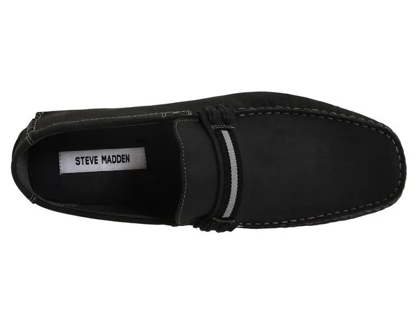 Steve Madden Grab Men's Slip on Shoes Black Leather : 9 D