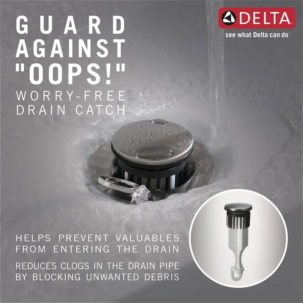 Delta 2564-BLMPU-DST Ashlyn Two Handle Centerset Lavatory Faucet - Metal Pop-Up in Matte Black