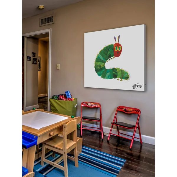 Marmont Hill The Very Hungry Caterpillar Character Caterpillar 4 by Eric Carle Painting Print on Wrapped Canvas - Size: 24x22 H