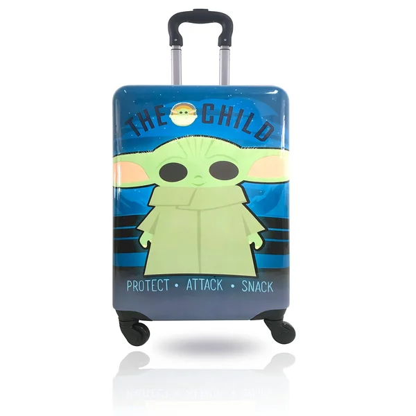 Mandalorian Hard-Sided Tween Spinner Luggage 20 Inches Carry-On Travel Trolley Rolling Suitcase for Kids
