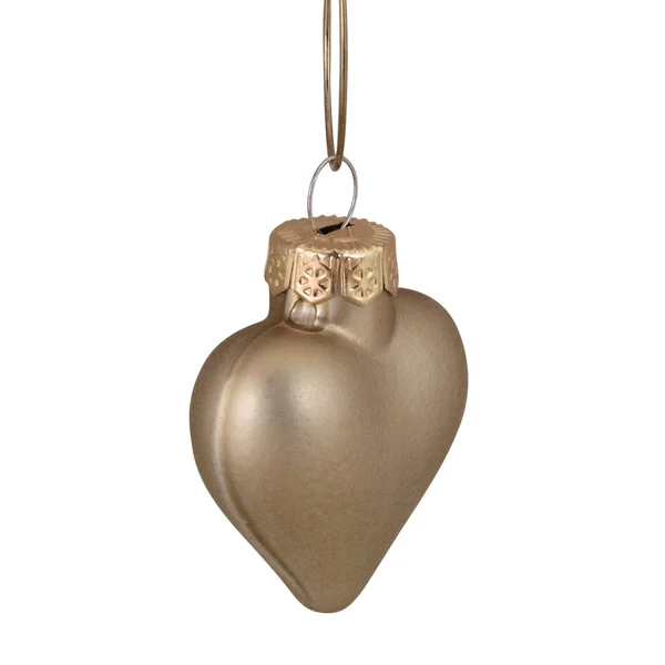 56ct Matte Gold Glass Heart Christmas Ornaments 1.75 inch (45mm)