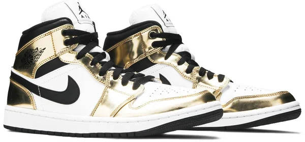 Air Jordan 1 Mid Men's Shoes, White/Black, 10.5