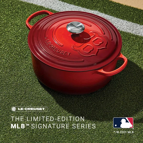 Le Creuset 7.25 qt. Cerise MLB Boston Red Sox Round Dutch Oven