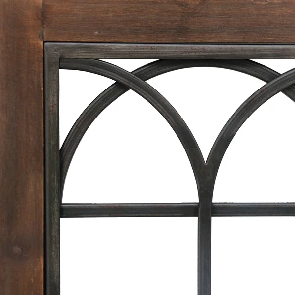 FirsTime & Co. 12 in. x 1 in. x 31.5 in. Metal Black Willow Farmhouse Window Wall Plaque 2-Piece Set