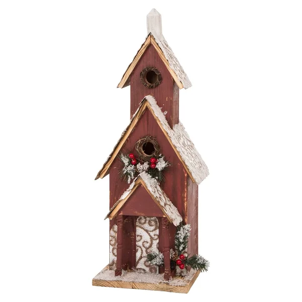 Glitzhome 23.43x22H Oversized Wooden Church Birdhouse