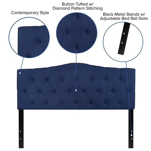 Flash Furniture Cambridge Tufted Upholstered Headboard, Navy