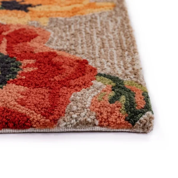 Liora Manne Ravella Icelandic Poppies Indoor/Outdoor Rug Natural 42x22x66x22