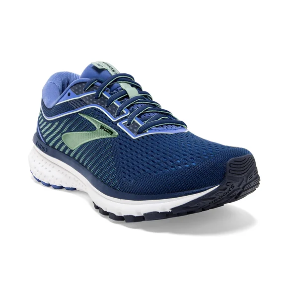 Brooks Women's Ghost (Wide) 12 Peacoat-Blue-Aqua, 7