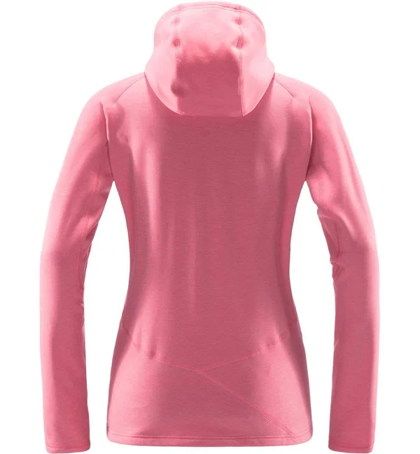 Haglofs Heron Hood pink, Womens Fleece Jacket, Size - Color Tulip Pink