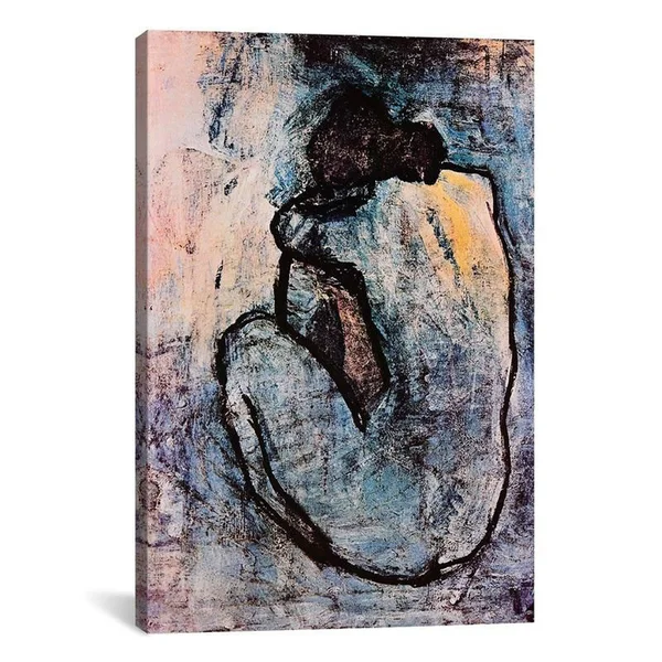 iCanvas 315-1pc3-40x26 Blue Nude by Pablo Picasso Canvas Print