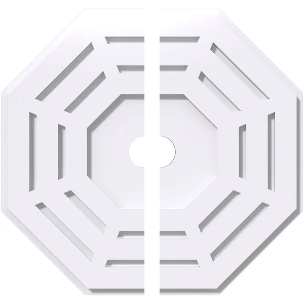 Westin Architectural Grade PVC Contemporary Ceiling Medallion (18x22OD x 2x22ID x 7x22C - Two Piece)
