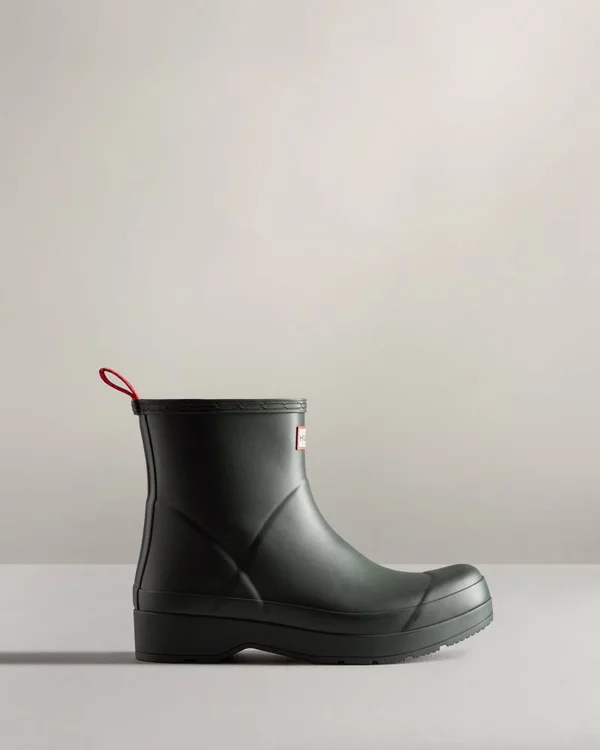 Hunter Play Short Wellington Boots - Green - Casual Boots