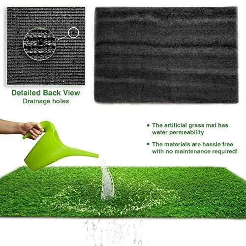 Lita 10ftx5ft Artificial Grass Fake Deluxe Synthetic Thick Lawn Pet Turf Perfect for Indoor/Outdoor Landscape, 5 ft x 10 ft (50