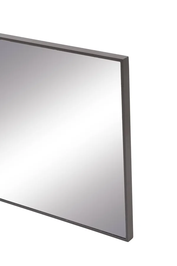 Cole & Grey Wood Wall Mirror, Black