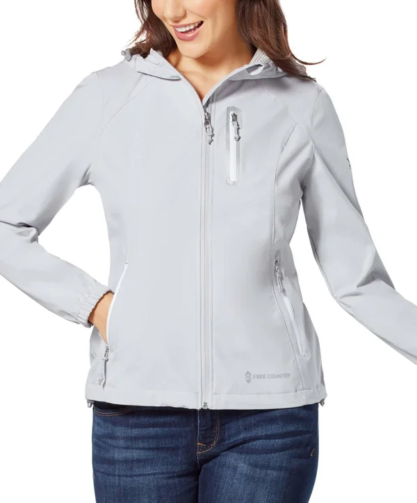 Free Country Womens Solid Ready for Rain Jacket - Purple - Large