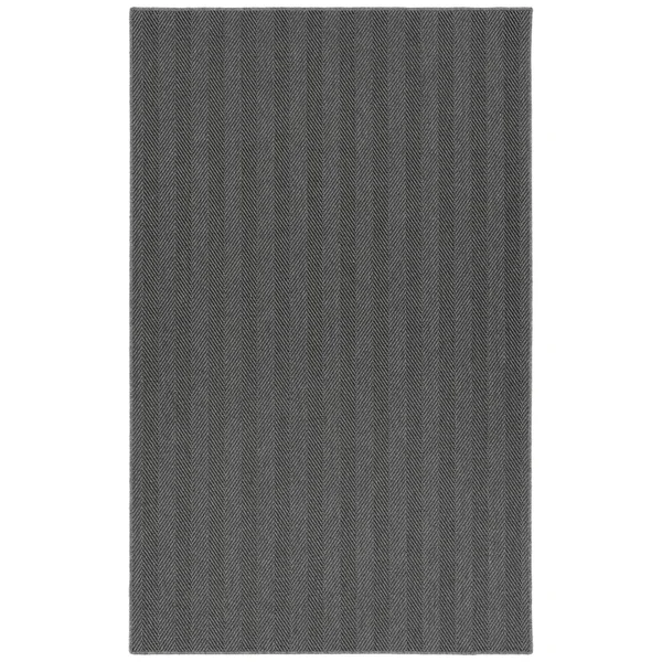 Porch & den Reiling Stripe Indoor/Outdoor Flat-Weave Rug - 9&0 x 13&0 - Gunmetal