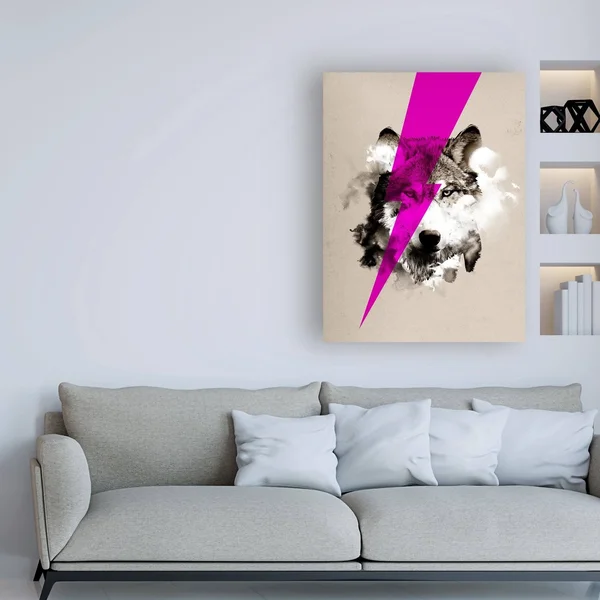 Trademark Art Robert Farka 'Wolf Rocks' Canvas Art