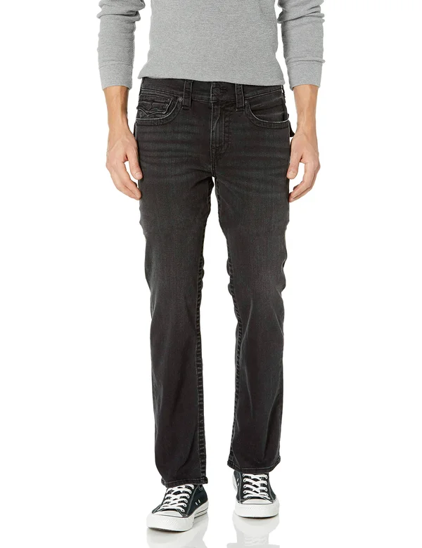 True Religion Men's Ricky Straight Leg Jean with Back Flap Pockets