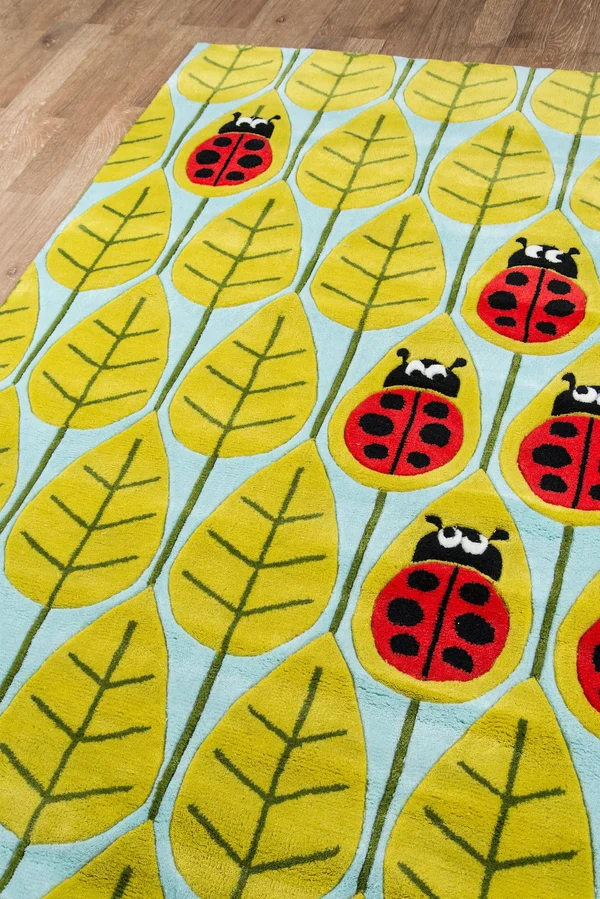 Momeni Lil Mo Whimsy Area Rug, Lady Bug Red, 5& x 7&