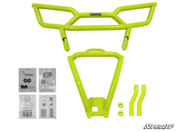 SuperATV Polaris RZR XP 1000 Rear Bumper - 2014-2018 - No, Lime Squeeze