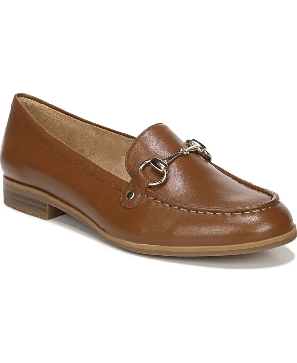 Naturalizer Women's Macey Leather Loafers - Saddle - Size 9.5
