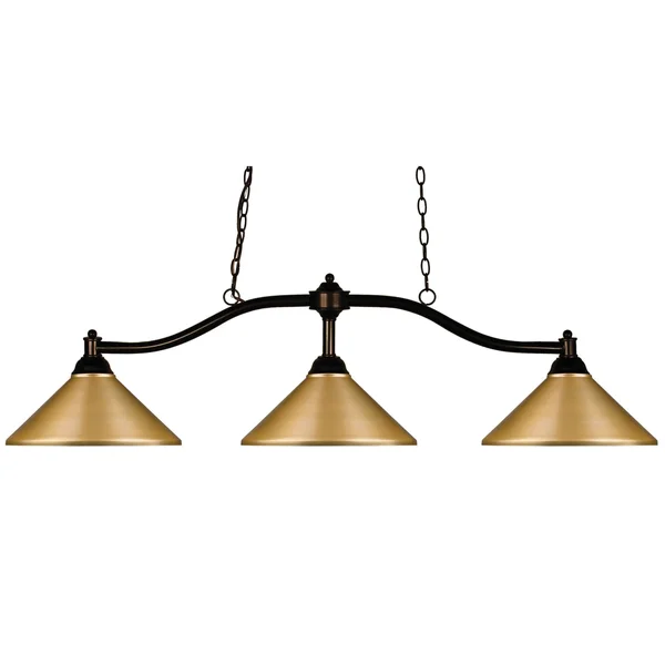 Z-Lite 147BRZ-MSG Chance 3 Light Billiard Light, Bronze