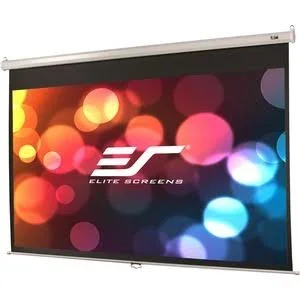 Elite Screens 100 Manual Wall and Ceiling Projection Screen, Matte White