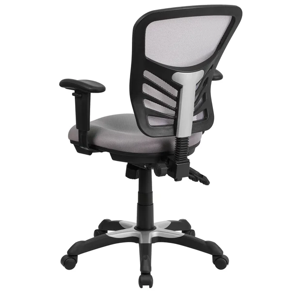 Flash Furniture Gray Mesh Mid Back Swivel Task Chair