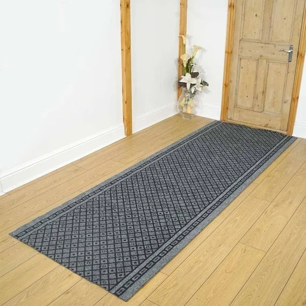 runrug USA Conga Gray Hallway Carpet Rug Runner Length: 11.7m, Width