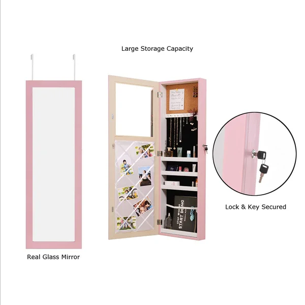 Inspired Home Galatea Jewelry Armoire Over-The-Door