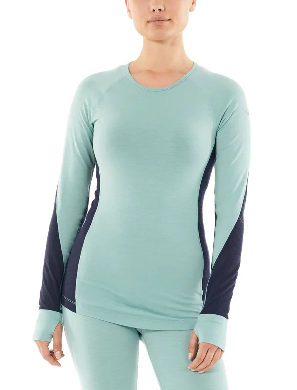 Icebreaker Wmns 260 Zone LS Crewe - Hydro - Sweaters Xs