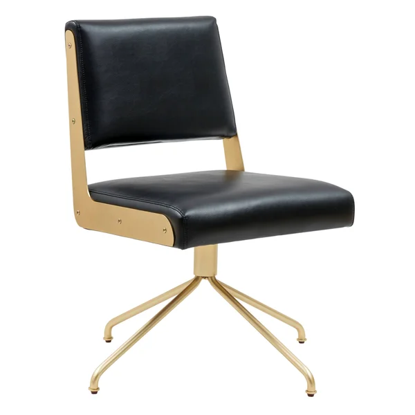Safavieh Couture Emmeline Swivel Office Chair - Slate Grey - Silver