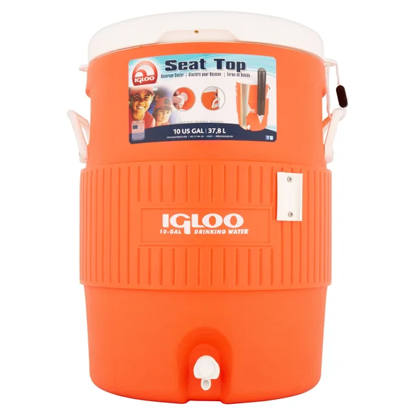 Igloo 10 Gallon Seat Top-Cup Dispenser Orange