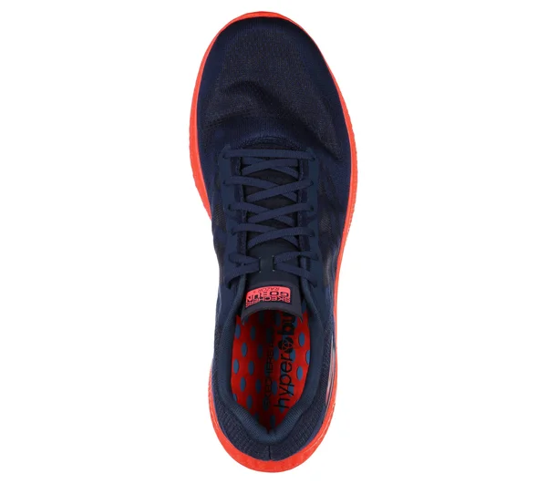 Skechers Men's GOrun Razor+, Navy/Coral