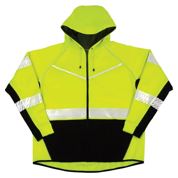 ml Kishigo Premium Black Series Full-Zip Hooded Sweatshirt - 4XL, Lime