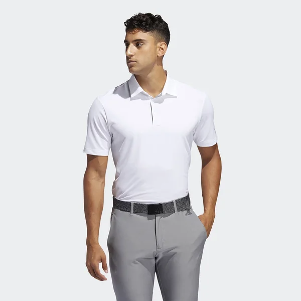 Adidas Mens Ultimate 2.0 Solid Golf Polo White S