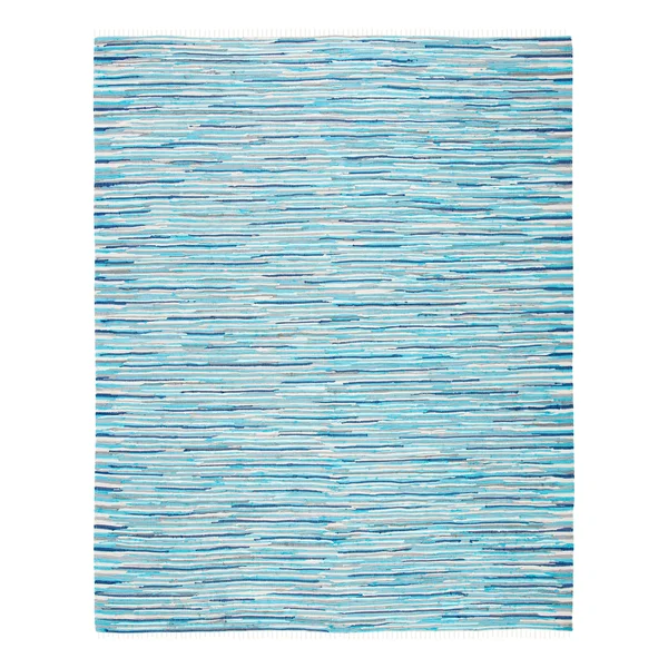 Safavieh Rag Rug RAR129R Red - Multi Rug 6& x 6& Round