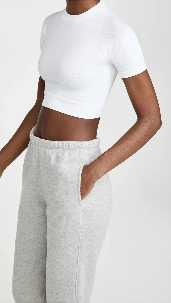 Alala Barre Seamless Tee White L
