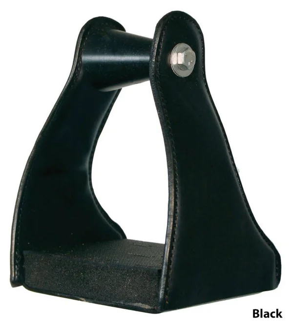 Tucker Leather Covered ErgoBalance Trail Glide Stirrups