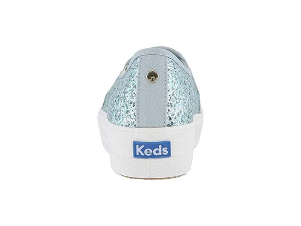 Keds x Kate Spade New York Triple Decker Platform Glitter Sneakers - Light Blue 085M