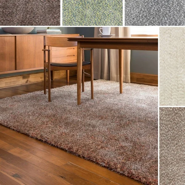 Alexander Home London Hand-Tufted Textured Plush Shag Rug - Light Brown/Multi 7&6x22 x 9&6x22