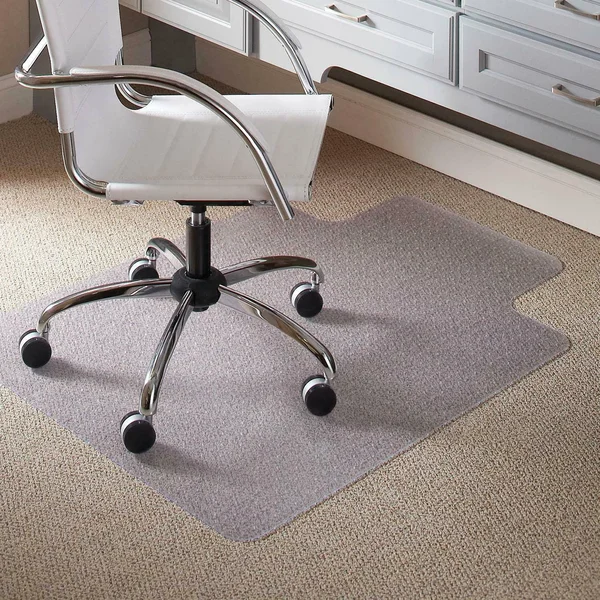 ES Robbins Chair Mat for Carpet - Low Pile - 46x22 x 60x22 with Lip, Clear