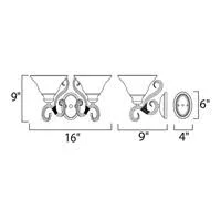 Maxim Lighting Pacific 2-Light Bath Vanity Kentucky Bronze - 8020WSKB