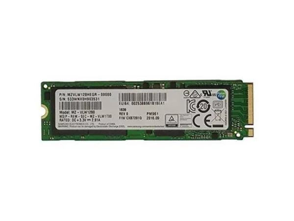 Samsung PM961 Polaris 128GB M.2 NGFF PCIe Gen3 X4 - NVMe Solid State Drive Ssd, OEM 2280 mzvlw128hegr00000