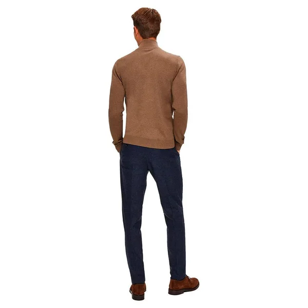 Selected Homme Pima Cotton Full Zip Cardigan - Neutral