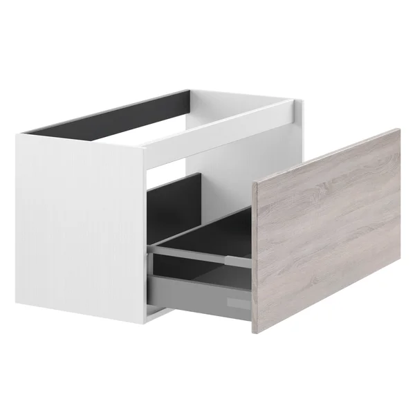 32x22 Bathroom Vanity Cabinet + Ceramic Sink, Tribeca, W 32 x H 20 x D 18 in RHD Weathered