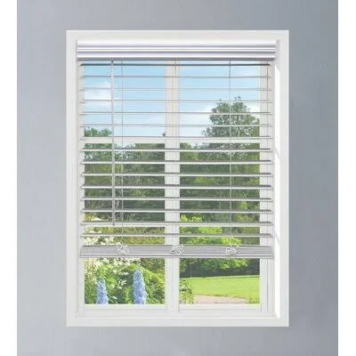 Linen Avenue Custom Cordless Faux Wood Blinds - Flush Inside Mount Symple Stuff Blind Size: 38W x 60L